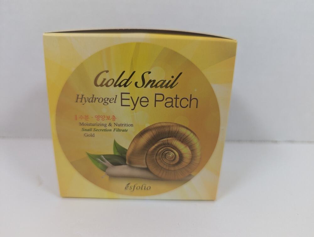 NEW Korean Esfolio Gold Snail Hydrogel Eye Patch Wrinkle 90g 60 Sheets EXP 5/27